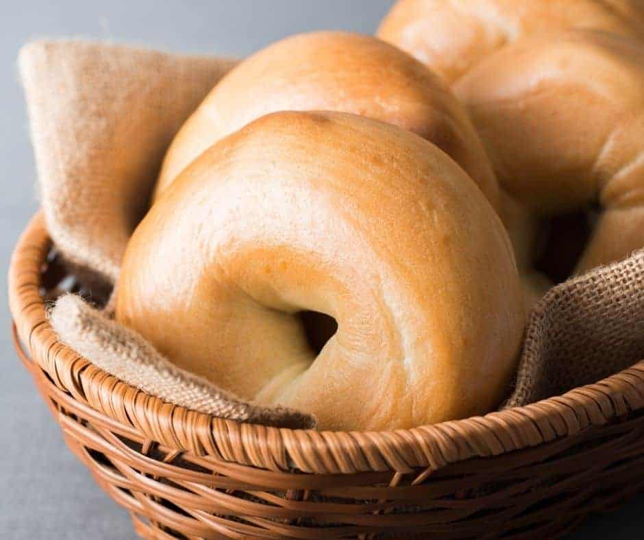 basket with bagels