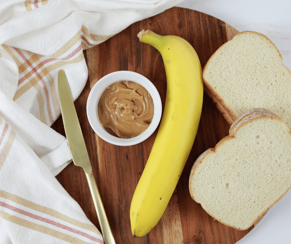 Ingredients Needed For Air Fryer Peanut Butter Banana Sandwich