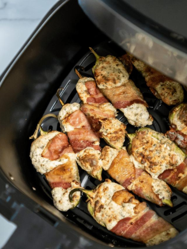 Air Fryer, TGI Fridays Poppers Cream Cheese Stuffed Jalapenos Fork To