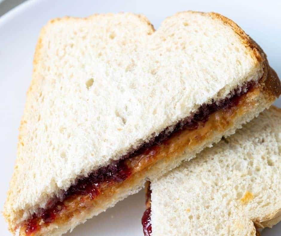 Air Fryer Grilled Peanut Butter and Jelly Sandwich