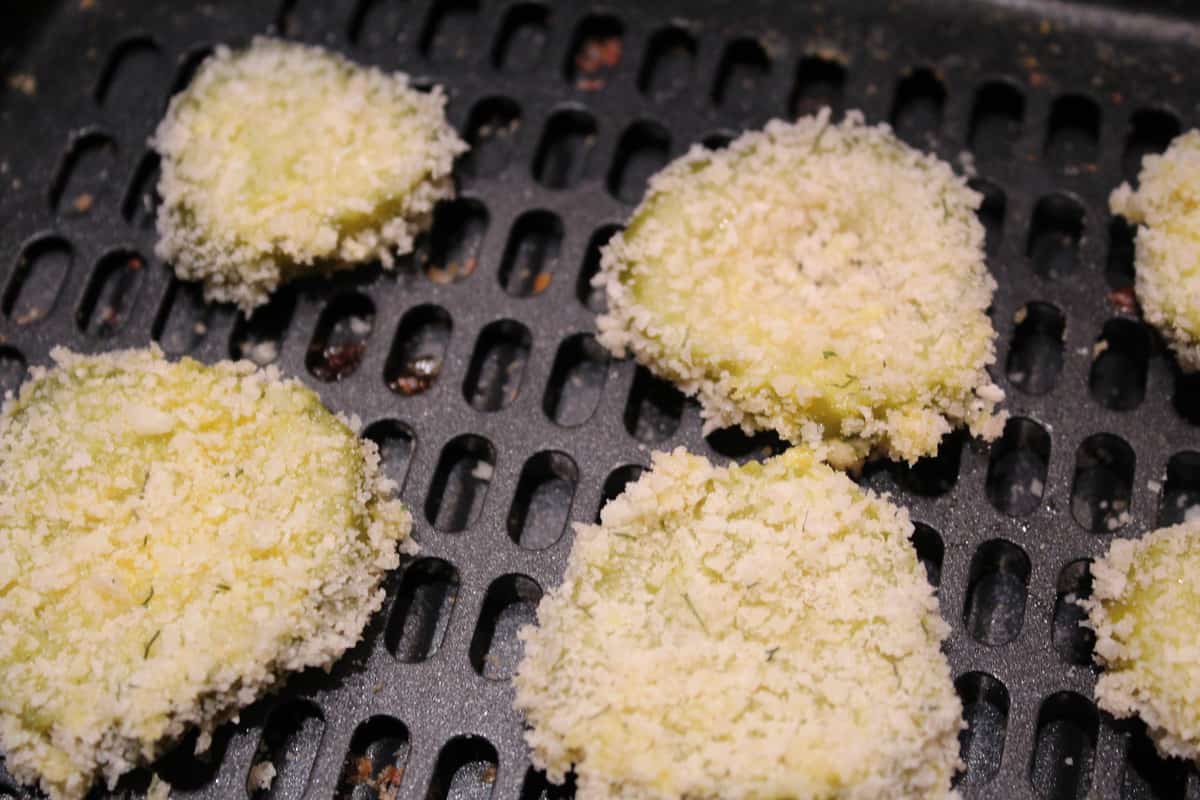 Air Fryer-Parmesan Dill Pickle Chips