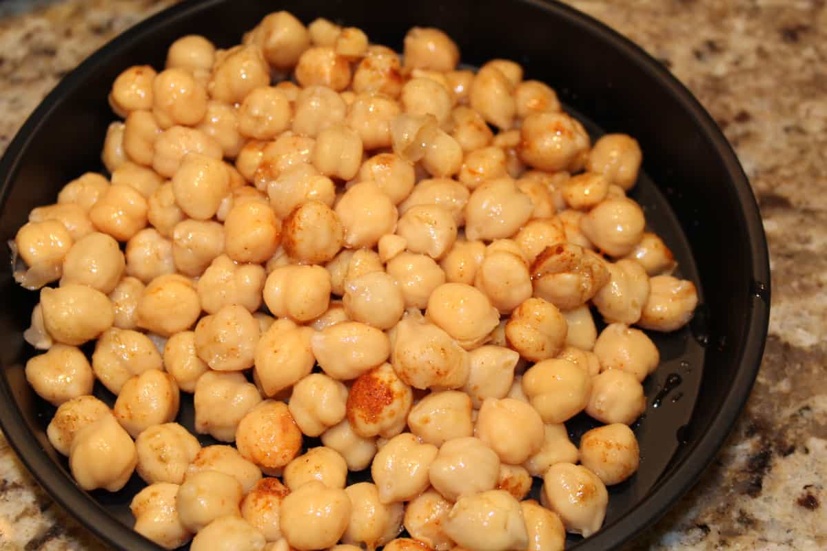 Air Fryer Extra Crispy Spiced Chickpeas