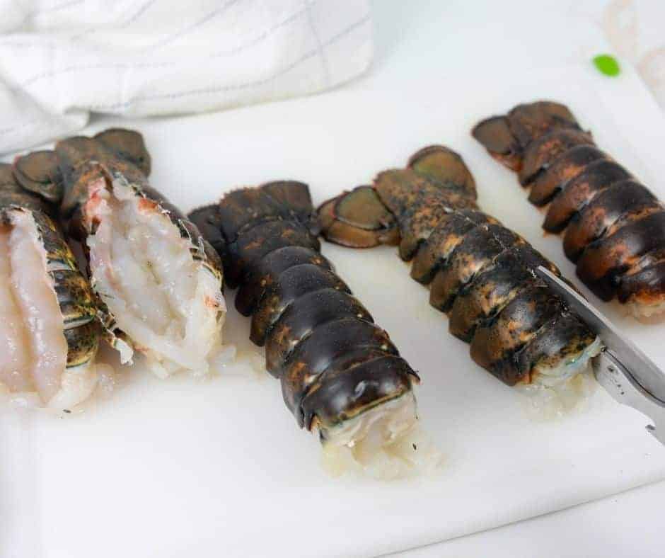 butterflying lobster tails