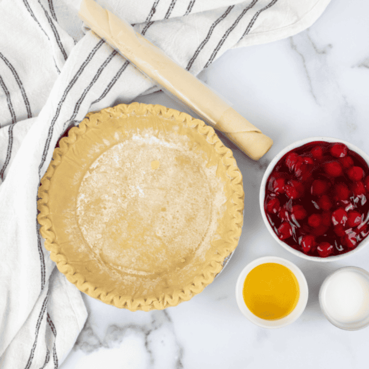 Air Fryer Easy Cherry Pie with a golden, flaky crust and sweet cherry filling, served warm and fresh.