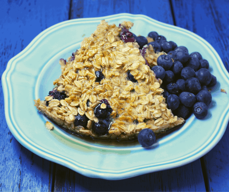 Air Fryer-Blueberry Brown Sugar Baked Oatmeal