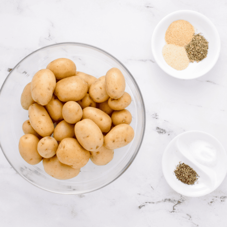 Ingredients Needed For Air Fryer Crispy Garlic Parmesan Potatoes