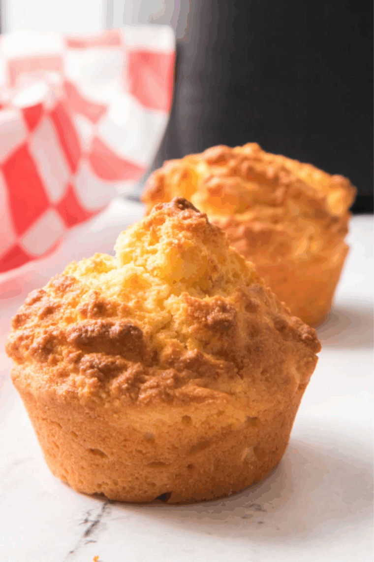 Golden, fluffy Air Fryer Famous Dave&rsquo;s copycat corn muffins fresh from the air fryer
