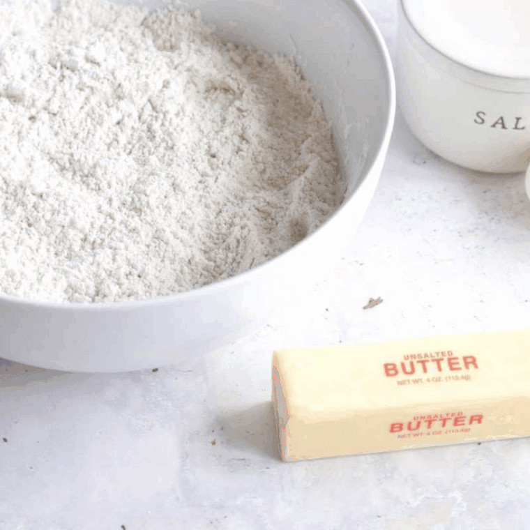 Ingredients needed for Air Fryer Pumpkin Muffins on kitchen table.