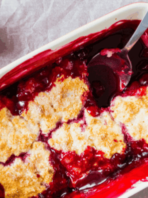 Easy Air Fryer Cherry Cobbler