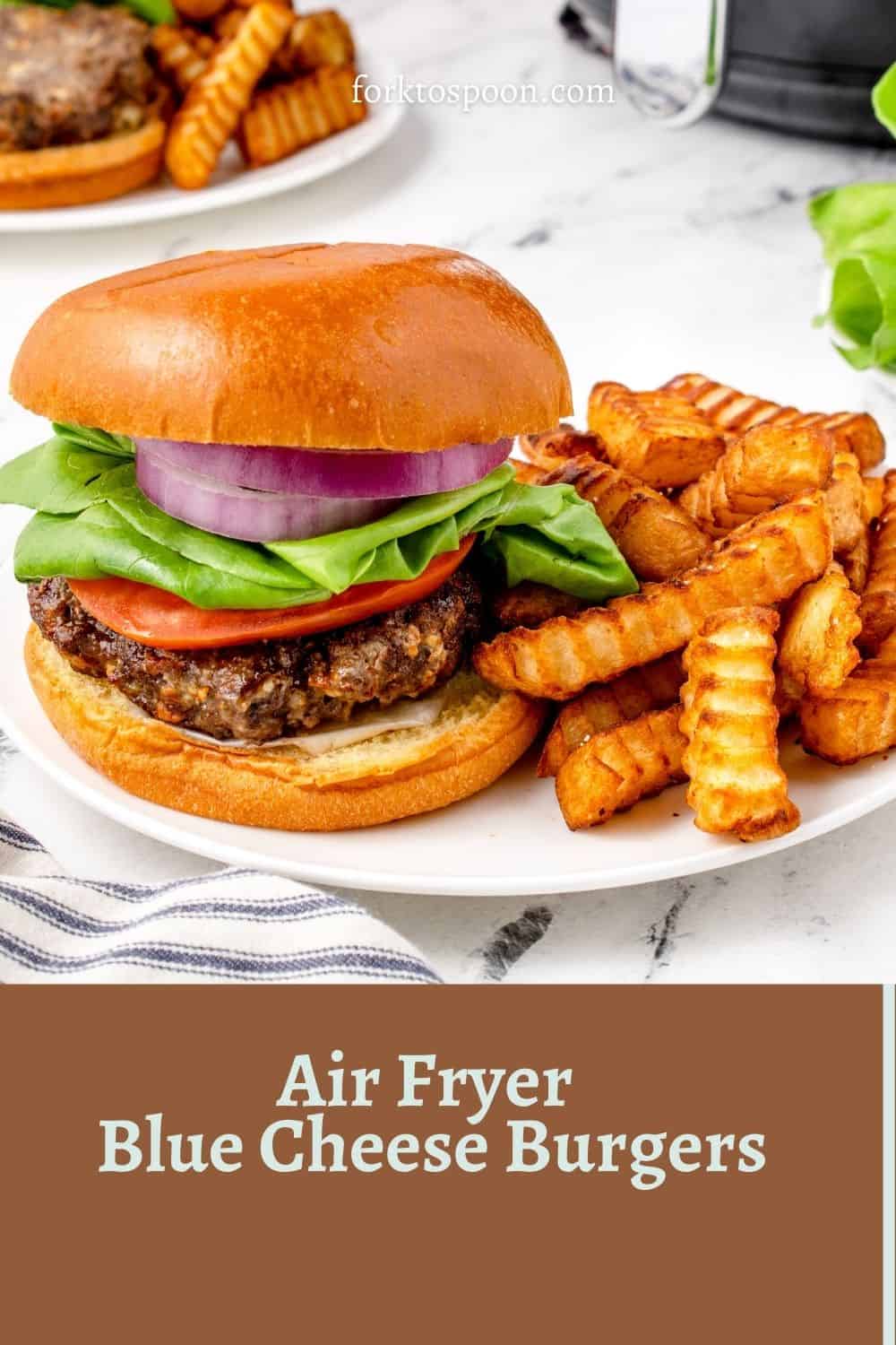 Air Fryer Blue Cheese Burgers