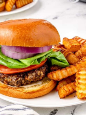 Air Fryer Blue Cheese Burgers