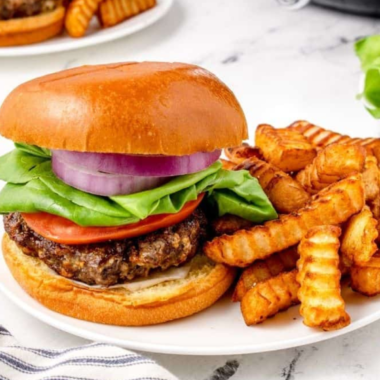 Air Fryer Blue Cheese Burgers