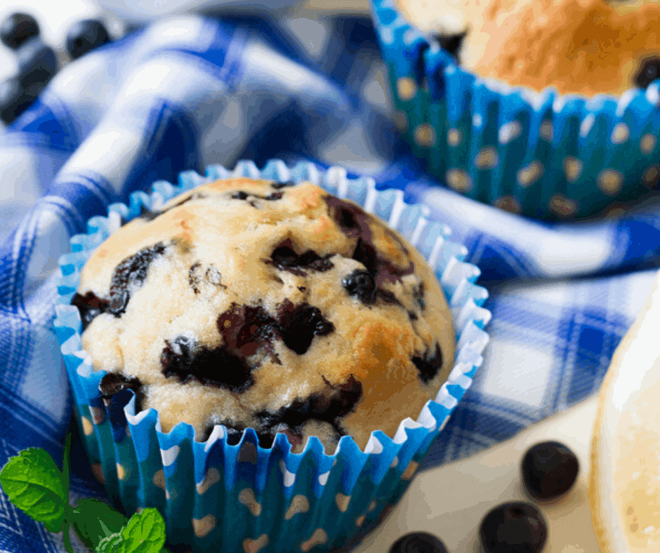 Air Fryer, Blueberry Lemon Muffins