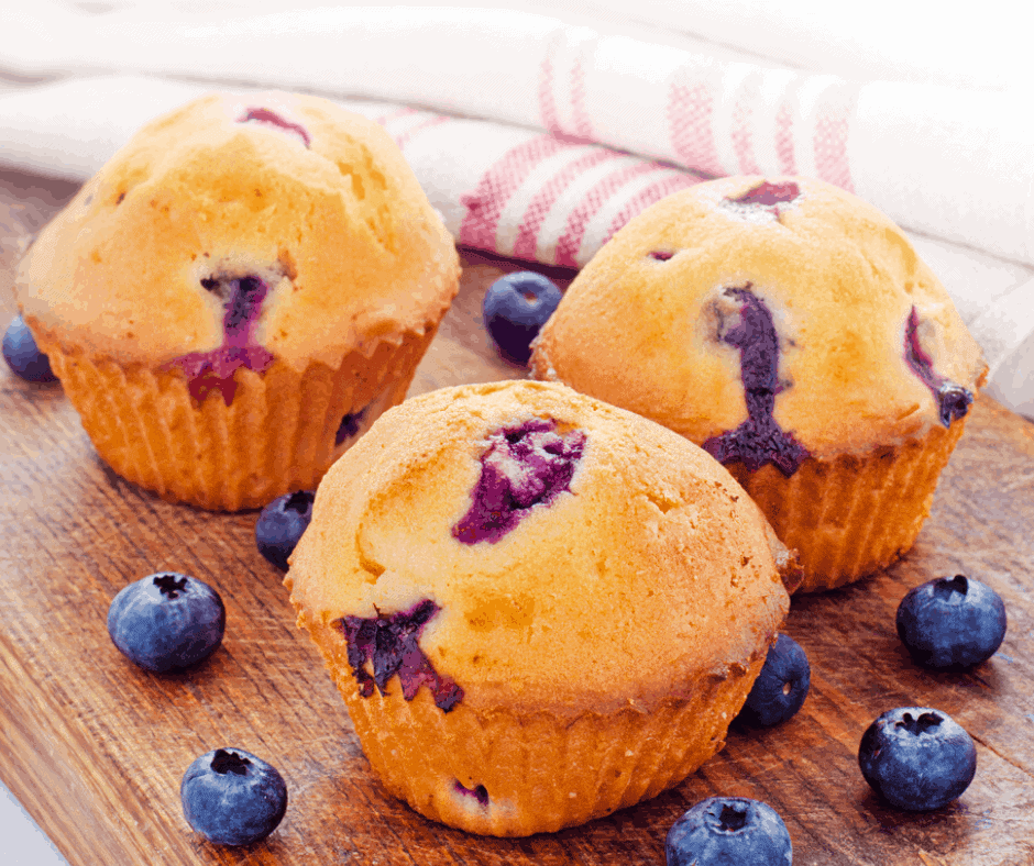 Air Fryer, Jiffy Box Mix Blueberry Muffins