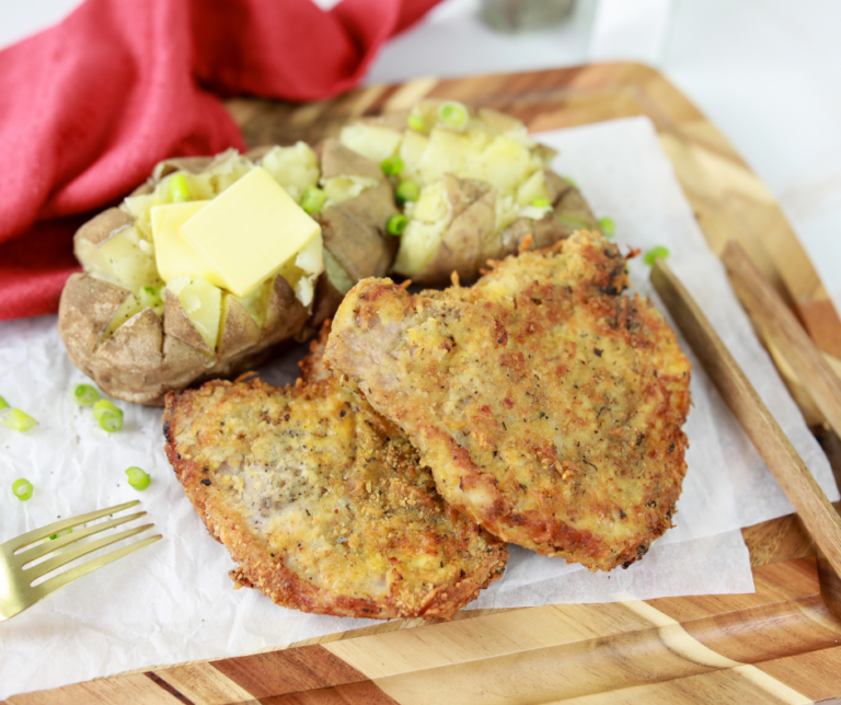 Air Fryer Herb and Parmesan Pork Chops - Fork To Spoon