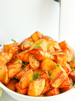 Air Fryer Lemon and Rosemary Roasted Potatoes