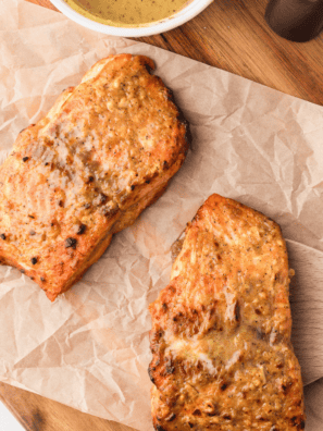 Air Fryer Honey Mustard Salmon (Ready in 15 Minutes)