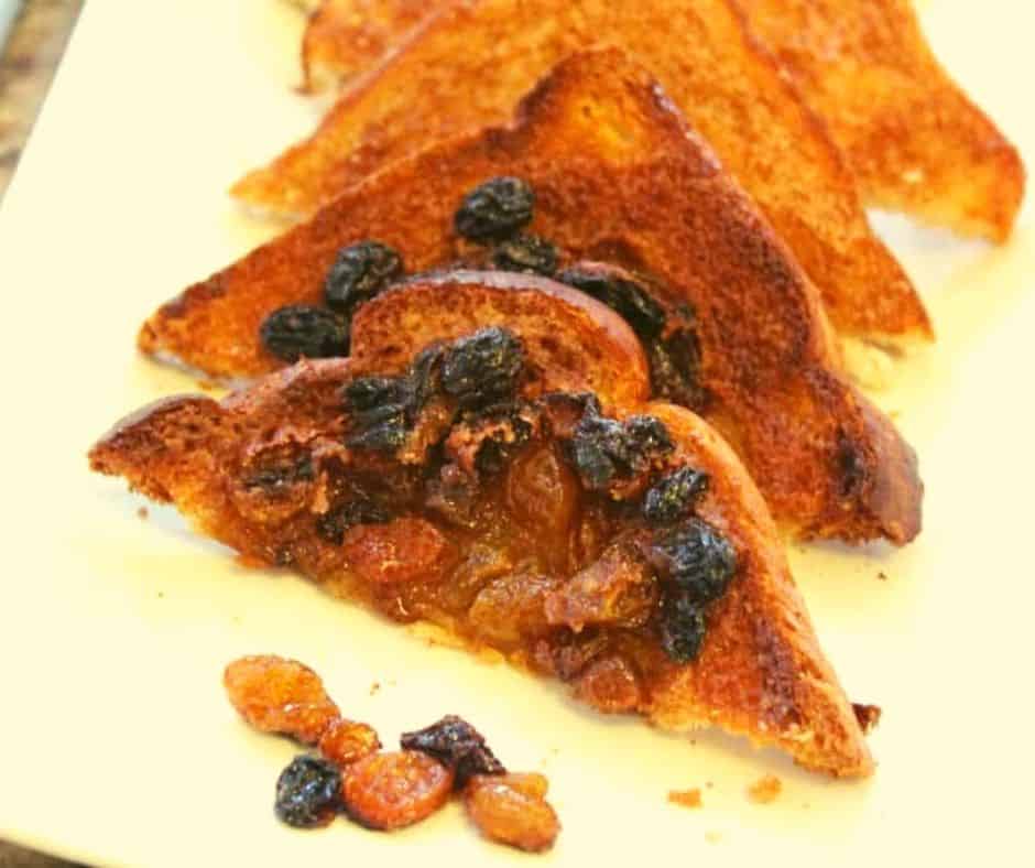 Air Fryer Cinnamon and Raisin Toast