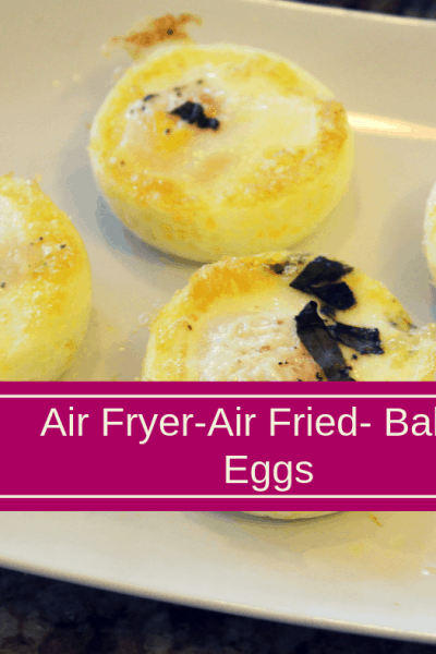 Air Fryer-Air Fried-Baked Eggs With Herbs