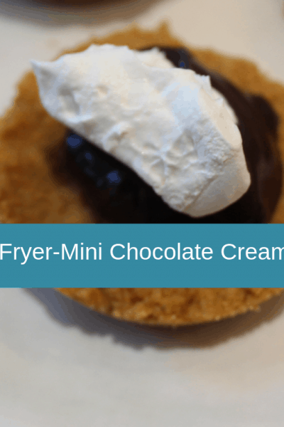 Air Fryer-Air Fried-Homemade Mini Chocolate Cream Pies (Chocolate Pudding Cups)