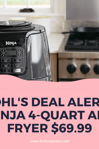KOHL’s DEAL ALERT–Ninja 4-Quart Air Fryer $69.99