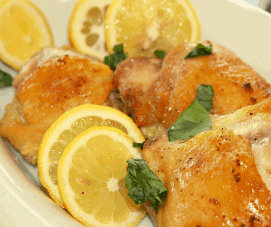 Air Fryer Lemon And Garlic Chicken Thighs Fork To Spoon