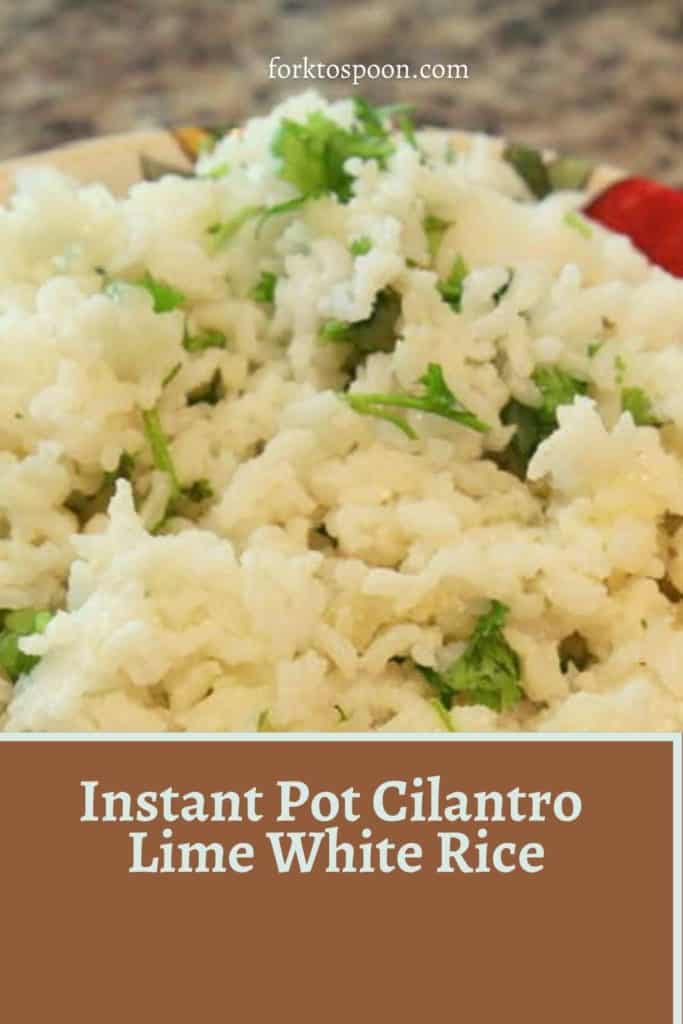 Instant Pot Cilantro Lime White Rice