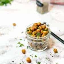 Air Fryer, Garlic and Herb Roasted Chickpeas-image