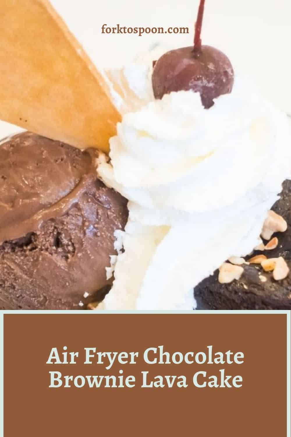Air Fryer Chocolate Brownie Lava Cake