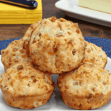 Air Fryer Basil, Bacon, and Cheddar Cheese Savory Muffins