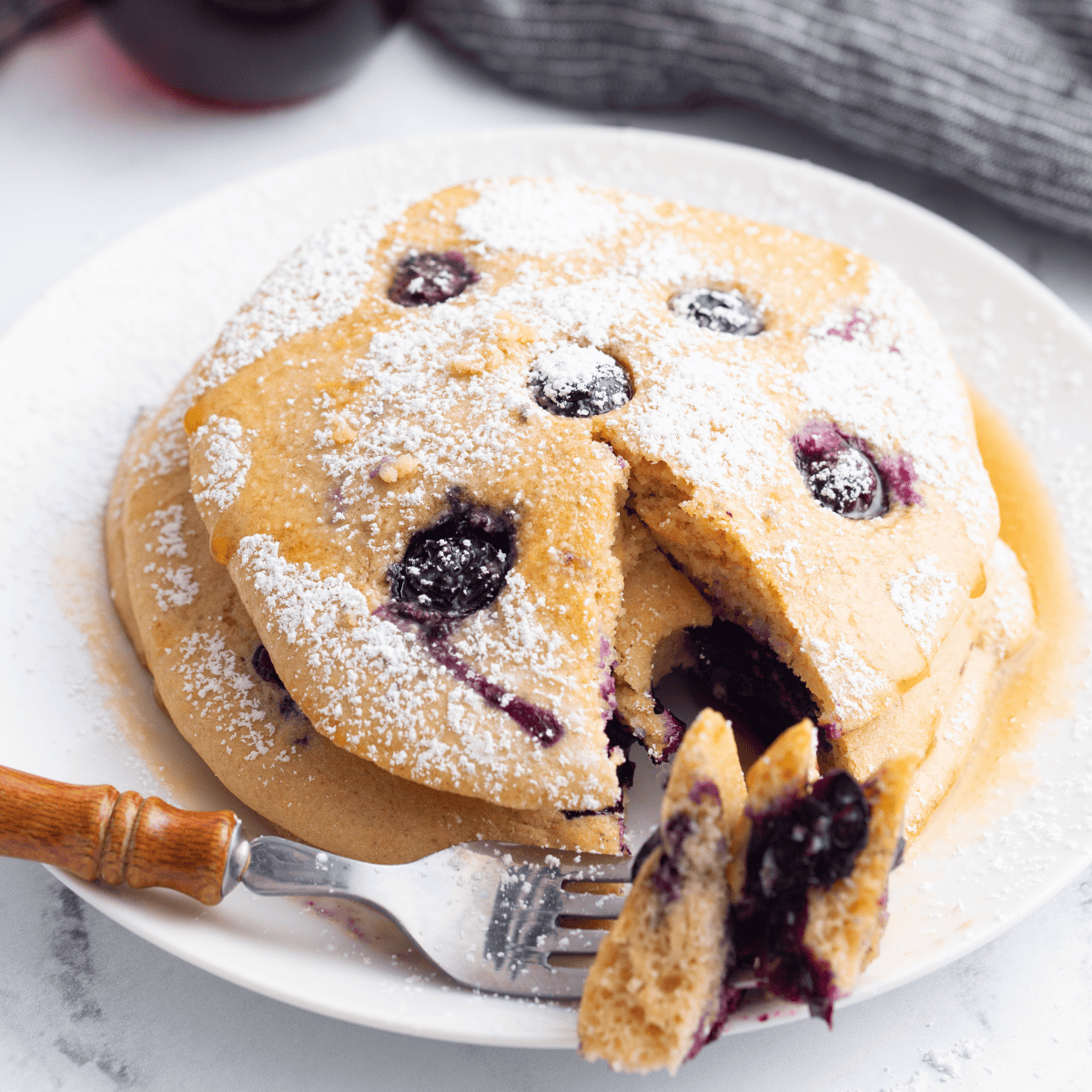 Air Fryer Blueberry Pancakes