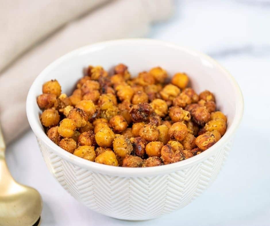 Air Fryer Garlic and Herb Roasted Chickpeas