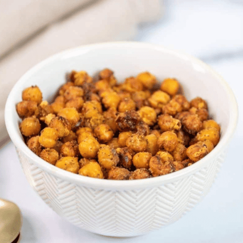 Air Fryer Garlic and Herb Roasted Chickpeas - Fork To Spoon