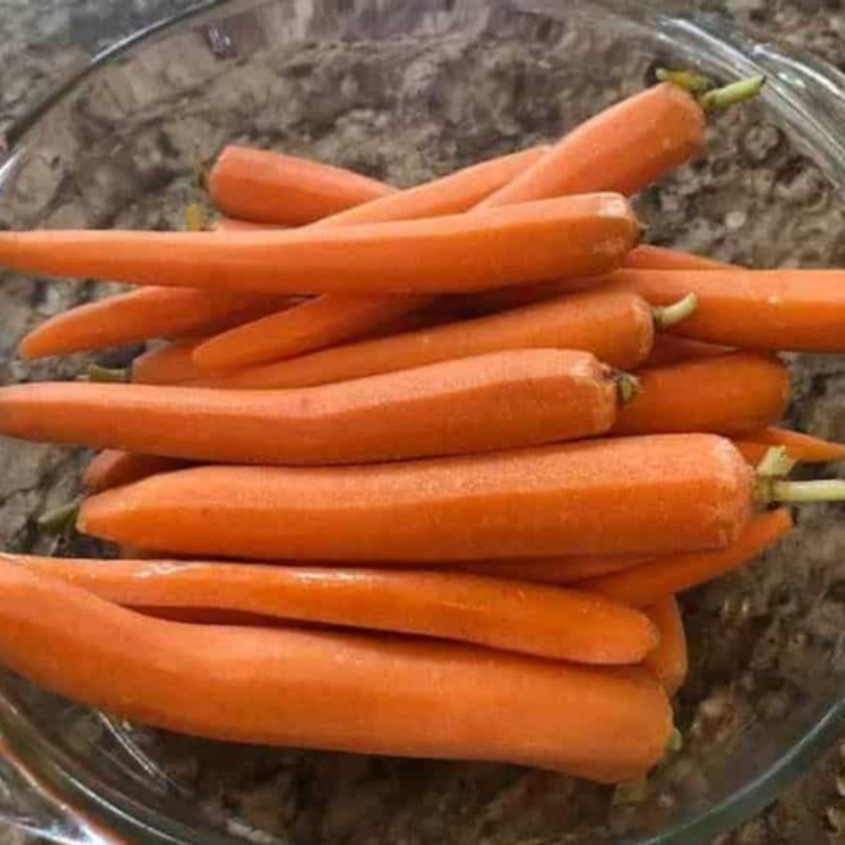 Air Fryer Potatoes and Carrots ingredients on kitchen countertop.