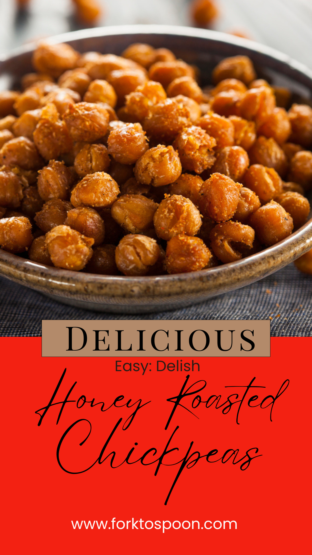 Air Fryer Honey Cinnamon Roasted Chickpeas