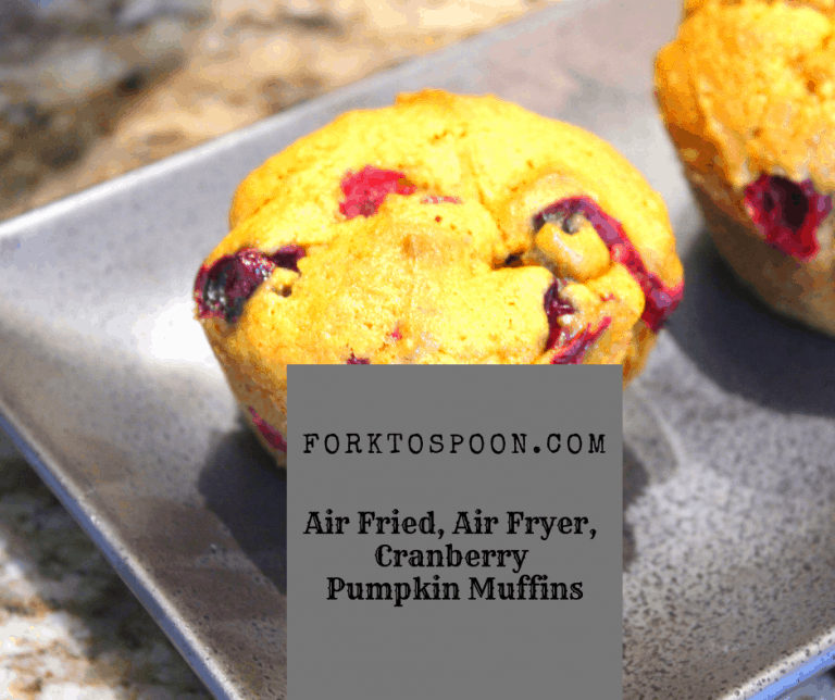 Air Fryer, Cranberry Muffin For One Fork To Spoon