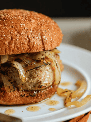 Air Fryer Chicago-Style Pork Chop Sandwiches