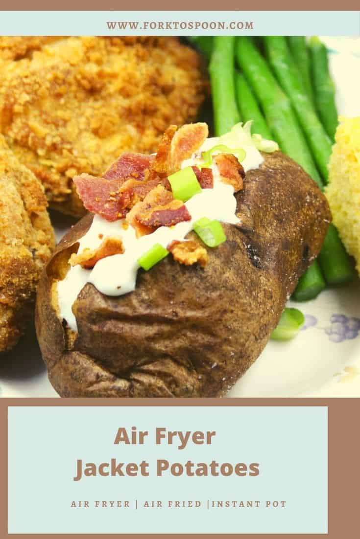 Air Fryer Jacket Potatoes Fork To Spoon