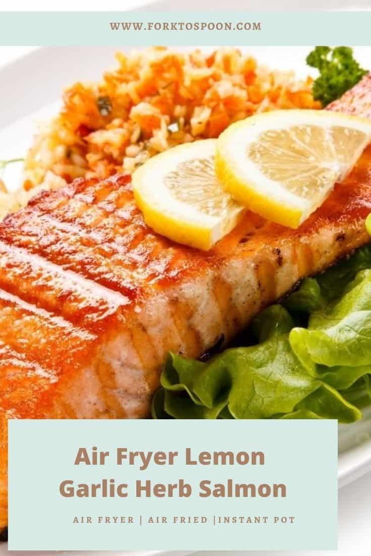 Air Fryer Lemon Garlic Herb Salmon