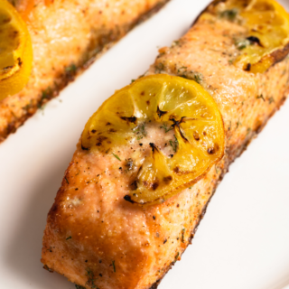 Air Fryer Lemon Garlic Herb Salmon - Fork To Spoon