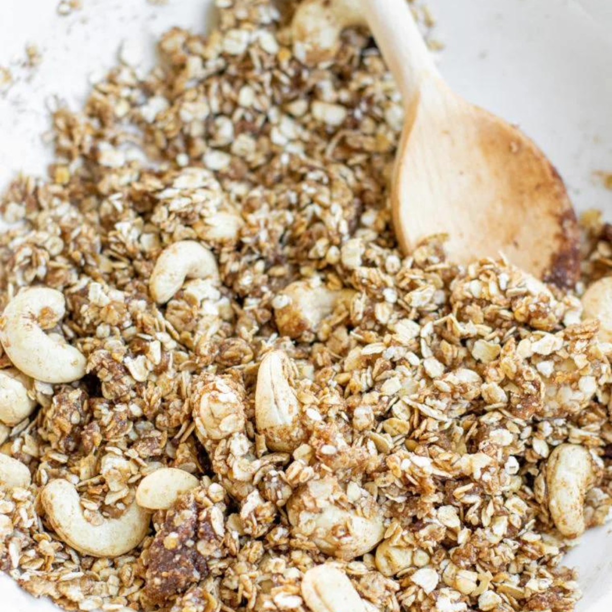 Oatmeal Bites Ingredients in white bowl