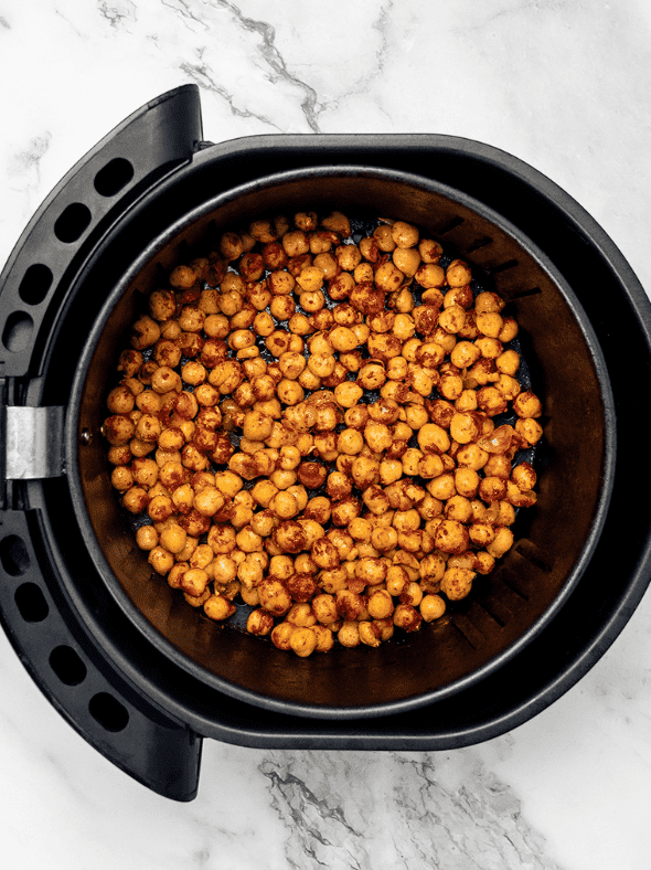 Air Fryer Cinnamon and Sugar Roasted Chickpeas Fork To Spoon