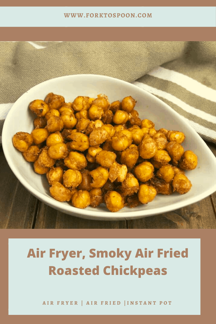 Do you love roasted chickpeas as much as I do? They're a great healthy snack, and are so easy to make in the air fryer. These smoky roasted chickpeas are especially delicious. They're perfect for game day appetizers, or just to satisfy your snack craving. Try them out today!