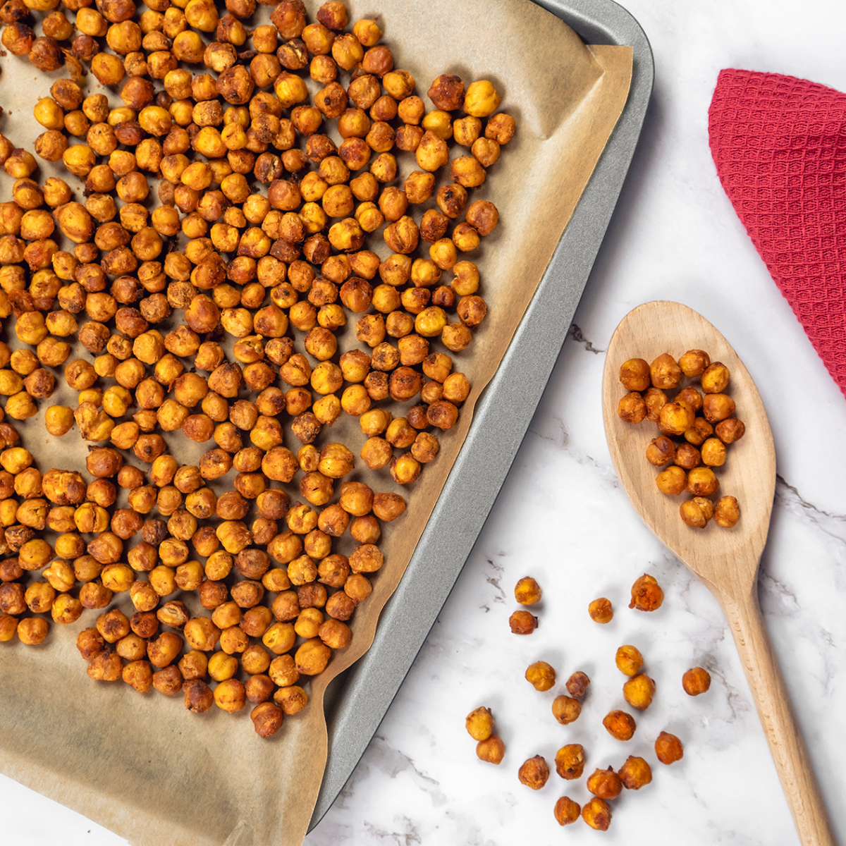 Air Fryer Sweet and Salty Roasted Chickpeas