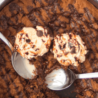 Easy Air Fryer Chocolate Chip Skillet Cookie