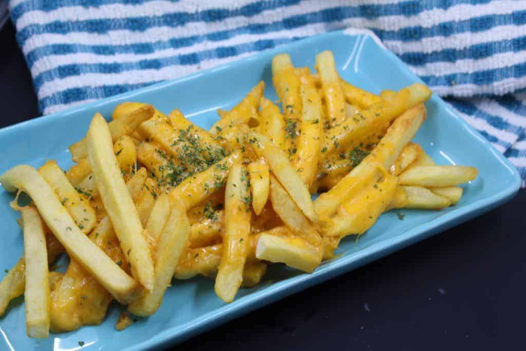 Air Fryer Cheese Fries Fork To Spoon