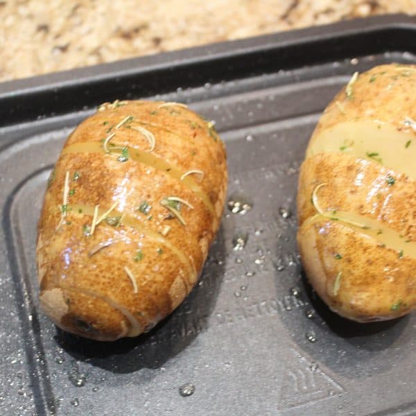 Air Fryer, Air Fried, Instant Pot, Vortex Herb Hasselback Potatoes
