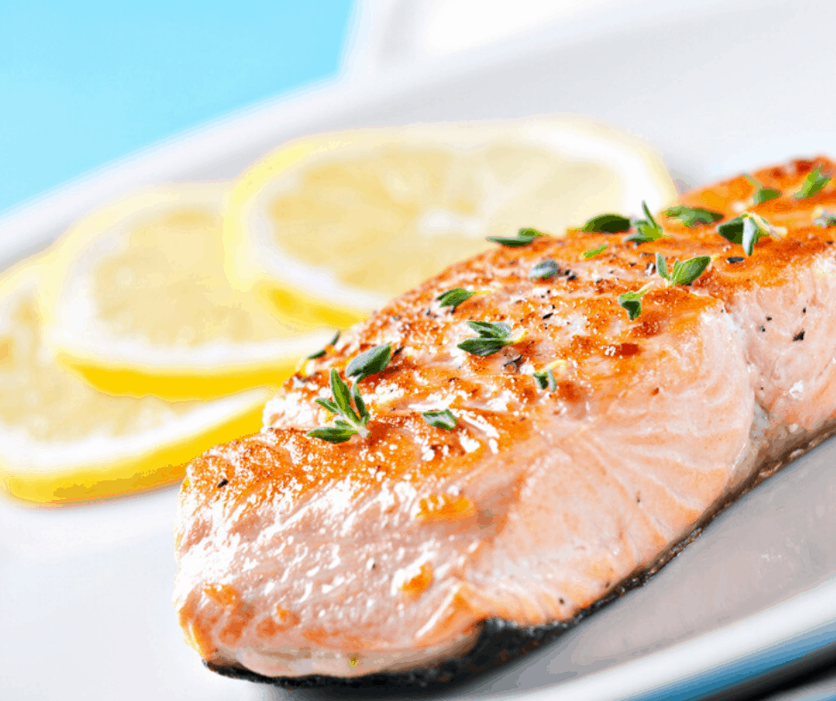 Air Fryer, Lemon Garlic Herb Salmon (Whole 30)