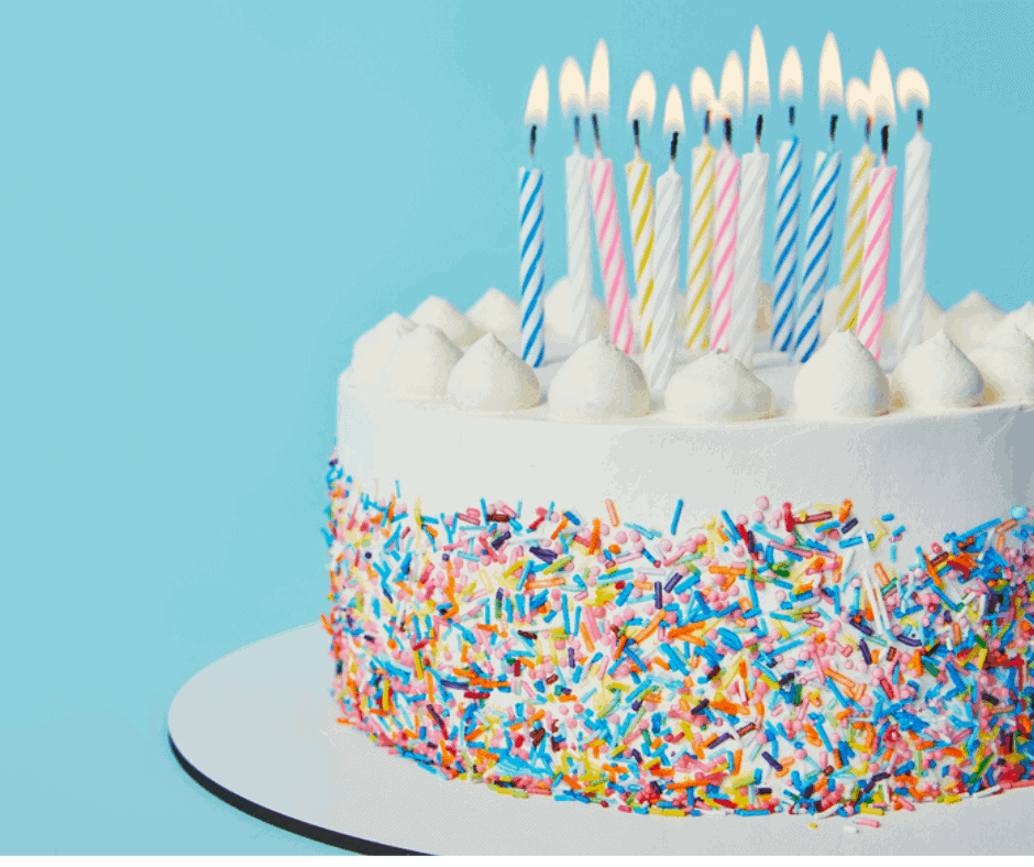 Air Fryer Birthday Confetti Cake