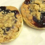 Air Fryer Peanut Butter & Jelly Streusel English Muffins